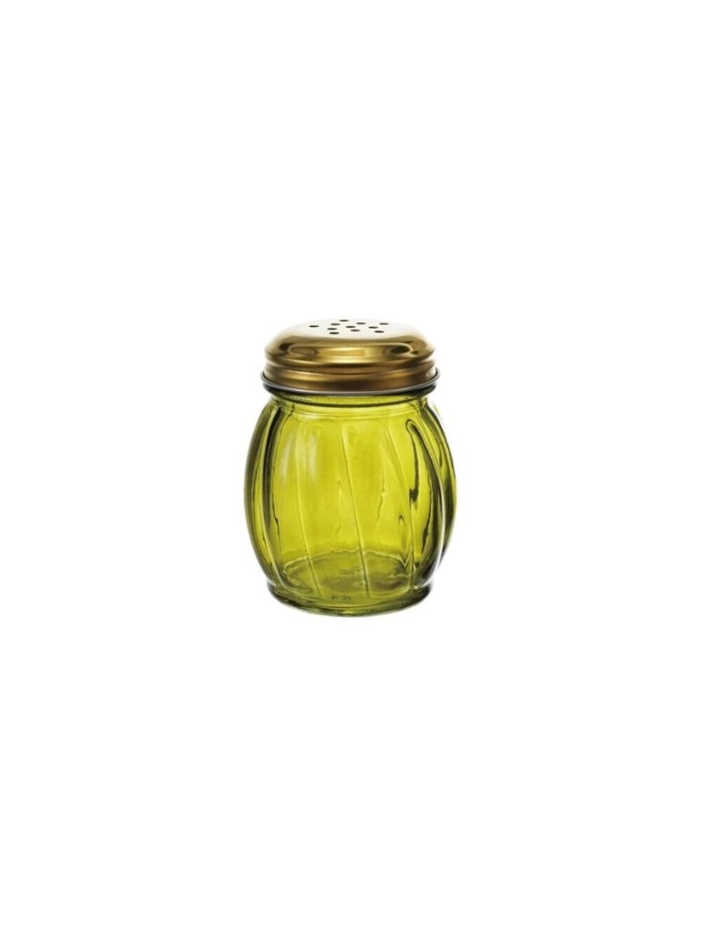 Glass Parnassian Cheese or Spice Shaker NEW Green Retro Kitchen Kitchen Accessor